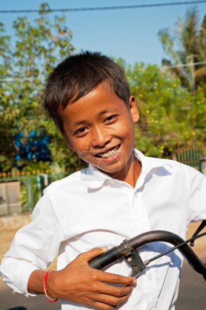 Photo for One of the many faces of the children of rural Cambodia, Southeast Asia - Royalty Free Image