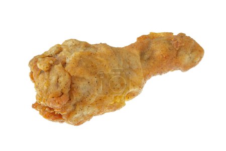 Photo for Close up of Fried Chicken Leg or Drumstick on a White Background with Copy Space - Royalty Free Image