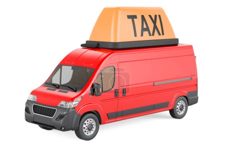 Photo for Freight taxi service, cargo taxi concept. 3D rendering isolated on white background - Royalty Free Image