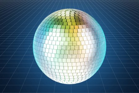Photo for Visualization 3d cad model of disco ball, 3D rendering - Royalty Free Image