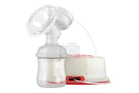 Electric Breast Pump. 3D rendering isolated on white background