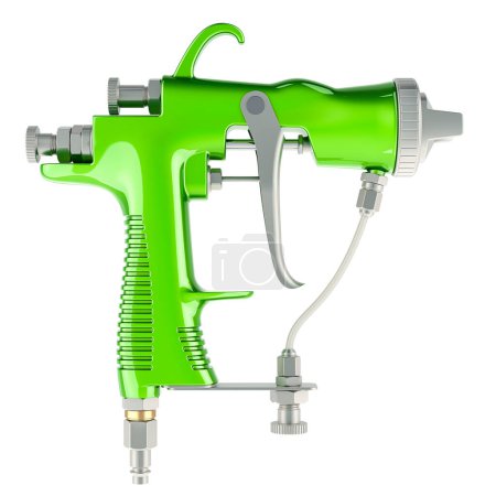 Electrostatic air spray gun, 3D rendering isolated on white background