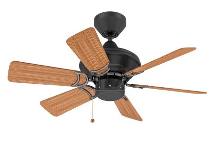Ceiling Fan, 3D rendering isolated on white background