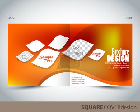 Illustration for Square cover design template, vector brochure, flyer. Can be used as concept for your graphic design - Royalty Free Image