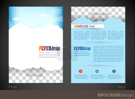 Illustration for Brochure design template. Proportionally for A4 size - Royalty Free Image