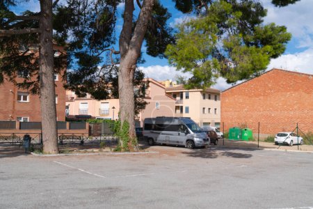 Photo for Motorhome parked Area D`Acollida D` Autocaravanes Spanish aire Falset, Priorat Region, Tarragona Province, Spain on Thursday 6th October 2022 - Royalty Free Image