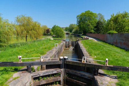 Foto de Devizes Caen Locks múltiples puertas de bloqueo Kennet y Avon canal Wiltshire Inglaterra Reino Unido - Imagen libre de derechos