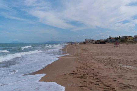 Photo for Xeraco sandy beach between Gandia and Cullera Spain - Royalty Free Image