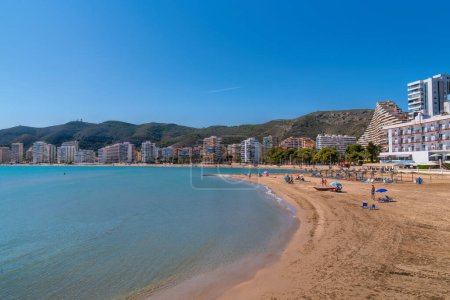 Photo for Cullera Spain beautiful beach travel destination on Mediterranean coast in the Valencian Community - Royalty Free Image