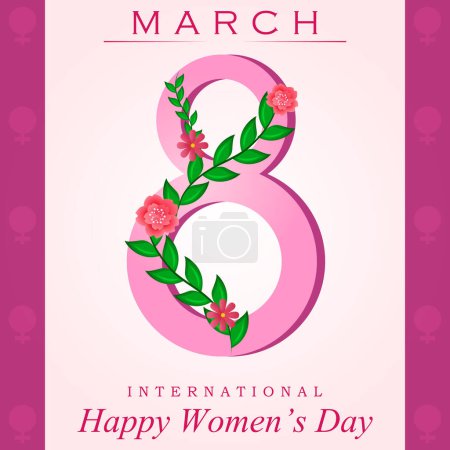Téléchargez les photos : Illustration vectorielle de Happy Womens Day salutations fond d'écran - en image libre de droit