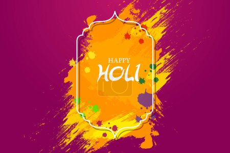 Téléchargez les photos : Illustration vectorielle de l'Inde Festival of Color Happy Holi fond - en image libre de droit