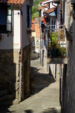 Photo for Street of the medieval area of the town of Ribadavia. Province of Ourense, Galicia. Spain. - Royalty Free Image