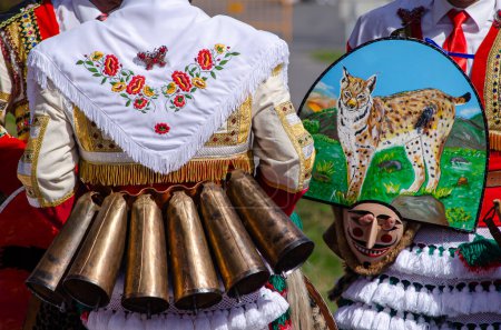 Foto de Peliqueiro. Máscara tradicional del carnaval de Campobecerros, Ourense. España. - Imagen libre de derechos