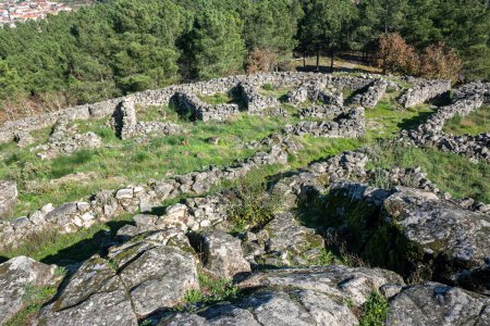 walls of the ruins of the hillfort of Curalha, Chaves. Portugal