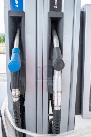 fuel pumps at a petrol station closed due to the crisis