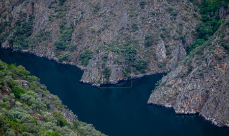 view of the Sil river canyon in the Ribeira Sacra, world heritage site