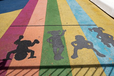 Floor of a children's playground in Northern Portugal