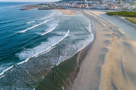 Foto de Vista del dron de la playa de Vila Praia de Ancora, Viana do Castelo. Portugal. - Imagen libre de derechos