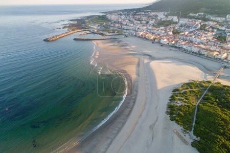 Photo for Aerial view with drone of the beach of Vila Praia de Ancora, Municipality of Caminha. Portugal - Royalty Free Image