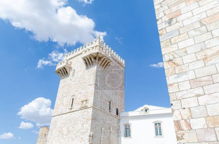 Castle built with marble in the medieval town of Estremoz. Alentejo. Portugal