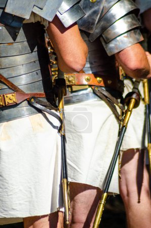roman legionaries in a historical reenactment event