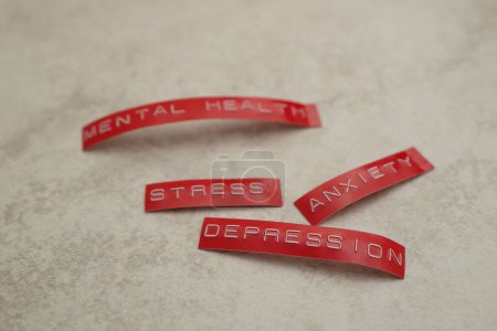Photo for Depression , Stress , Anxiety, and Mental Health labels - Royalty Free Image