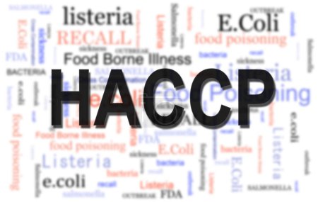 Photo for HACCP (Hazard Analysis and Critical Control Points) -- and food poisoning word cloud -- food safety concept - Royalty Free Image