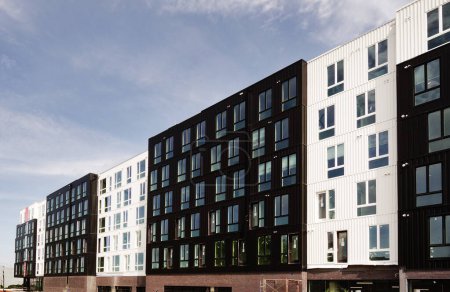 Neubau moderner Wohnungen in der Innenstadt von Durham NC