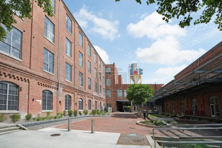 Apartments in downtown Durham that were converted and renovated from old tobacco warehouses                               