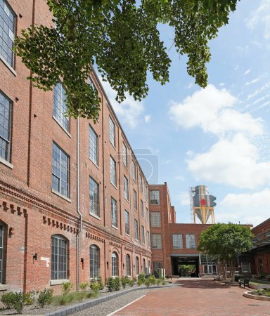 Apartments in downtown Durham that were converted and renovated from old tobacco warehouses  
