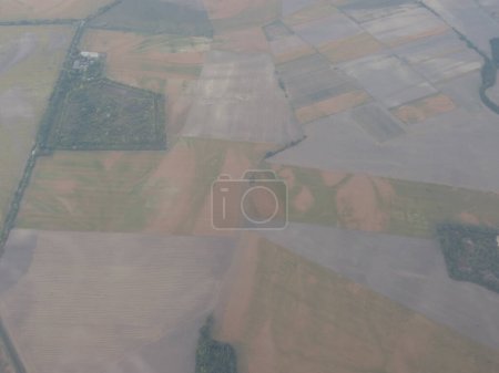 Photo for View of the countryside landscape with cutlivated fields and meander scars aka meander scarps - Royalty Free Image