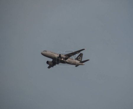 Téléchargez les photos : MAINZ, ALLEMAGNE - 05 AOÛT 2022 : Star Alliance Lufthansa Airbus A319-112 volant - en image libre de droit