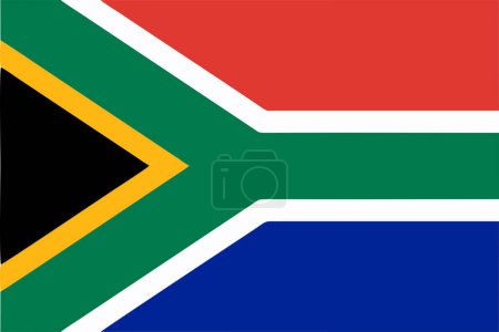 Ikone der südafrikanischen Flagge - isolierte Vektorillustration
