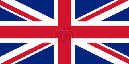 Illustration for The British national flag of United Kingdom, Europe - isolated vector illustration - Royalty Free Image