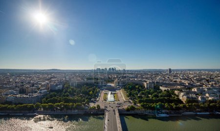 Photo for Paris Aerial View from the top of the Eiffel Tower - Royalty Free Image