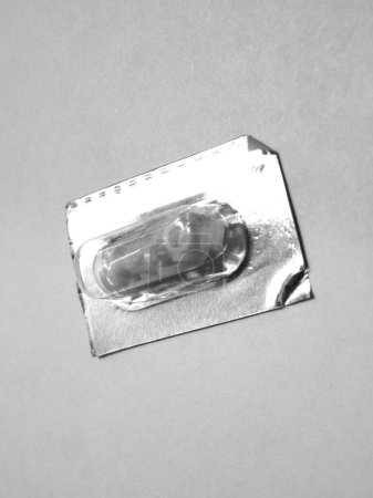 contrast pill for digestive tract image study in its blister