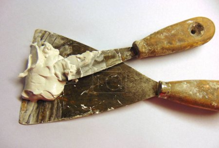 paire de spatules avec plâtre plastique