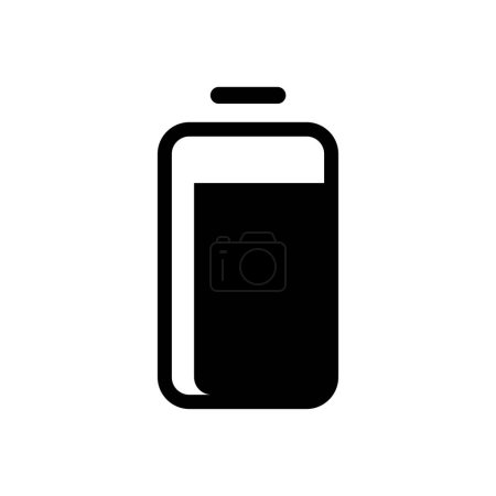 Ilustración de Icono de batería plana simple. Símbolo de batería para equipo electrónico elemento básico. Silueta icono de batería. - Imagen libre de derechos