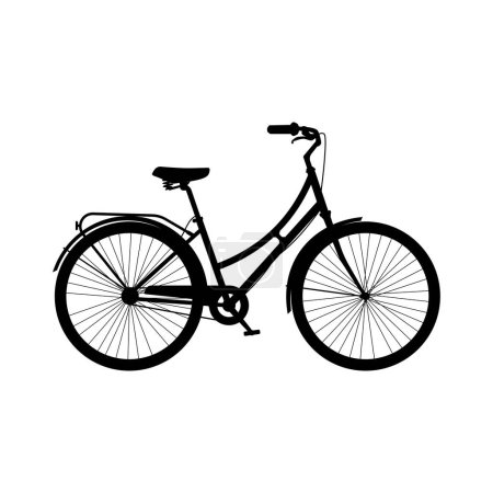 Illustration for Bicycle vector illustration. Vintage bicycle silhouette vector image. - Royalty Free Image