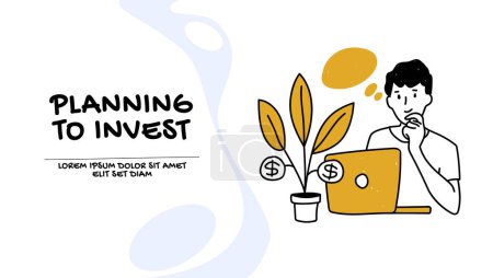 Illustration for Investment planning and strategy concept, business illustration - Royalty Free Image