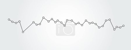 Illustration for Vector line graph element. Modern simple chart background. - Royalty Free Image