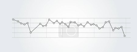 Illustration for Vector line graph element. Banner diagram concept report. Presentation chart analysis and data infograph. - Royalty Free Image