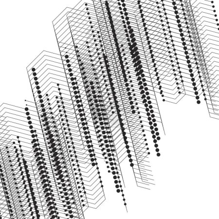 Ilustración de Líneas de puntos abstractas vectoriales. Fondo de diseño - Imagen libre de derechos