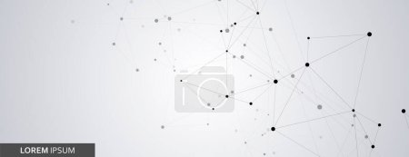 Illustration for Abstract polygonal background. Vector digital geometric line. - Royalty Free Image