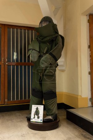 Photo for Colombian police bomb suit at colombian police museum - Royalty Free Image