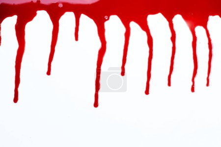 Photo for Drops of blood on white background. - Royalty Free Image