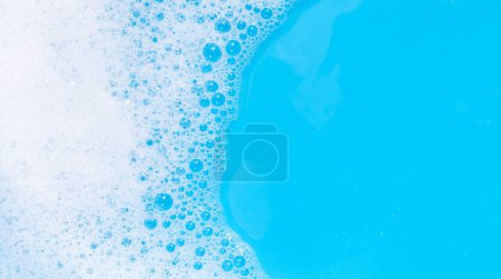 Photo for Detergent foam bubble. Top view - Royalty Free Image