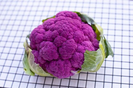Photo for Purple cauliflower on white background. - Royalty Free Image
