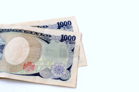 Foto de Billete japonés 1000 yenes, dinero japonés - Imagen libre de derechos