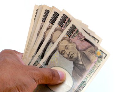 Foto de Billete japonés 10.000 yenes, dinero japonés - Imagen libre de derechos
